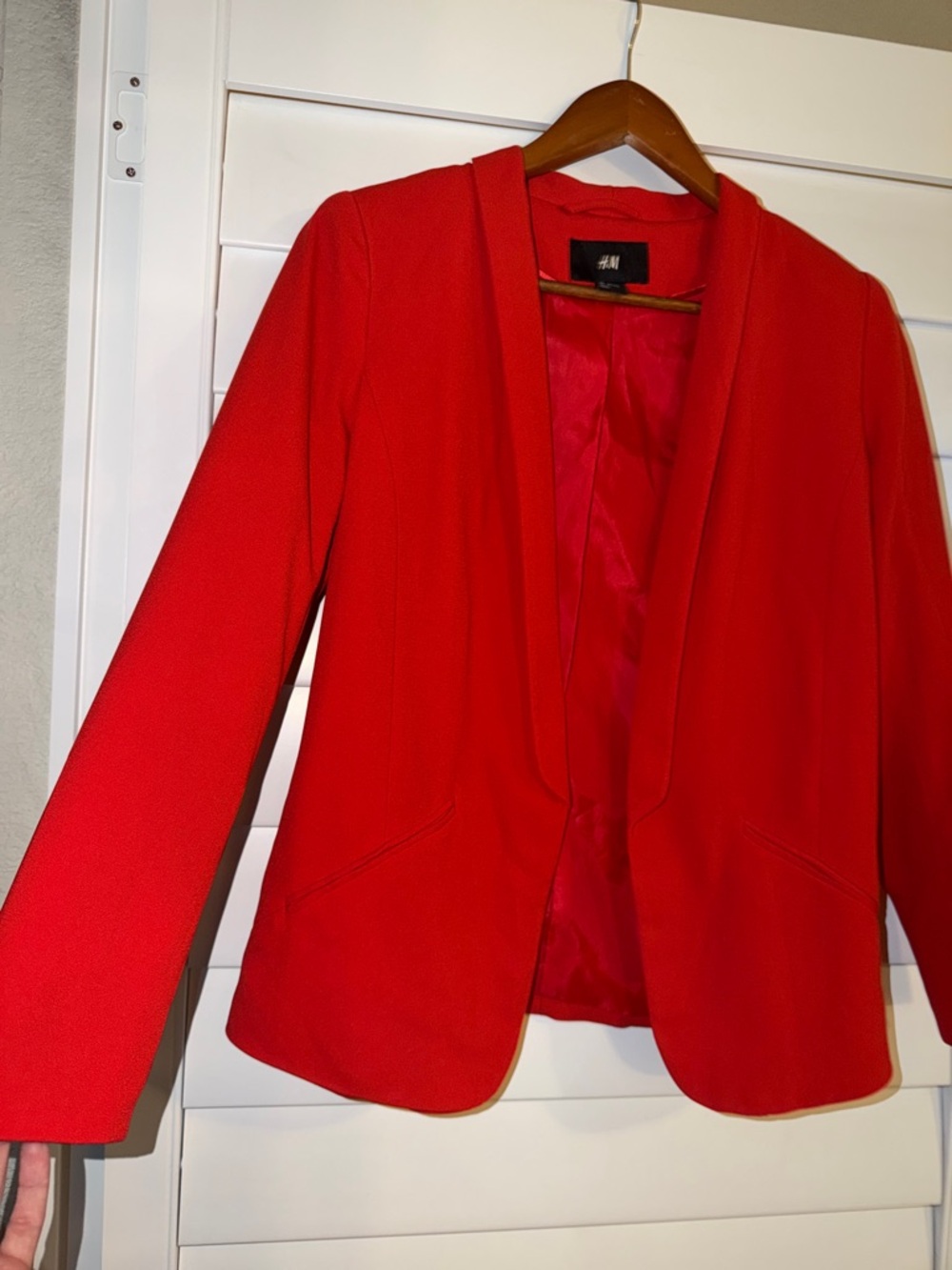 H&M Red Open Blazer Jacket
